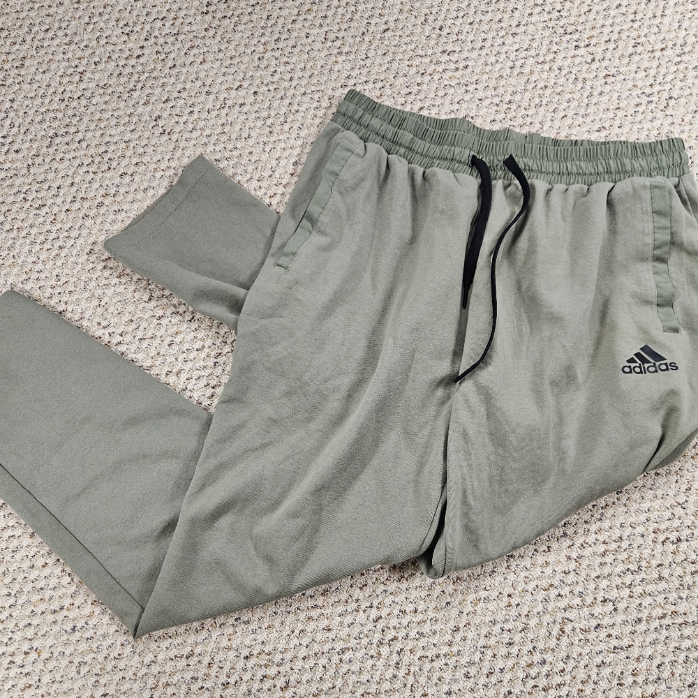 Adidas Lightweight Sweat Pants Track Joggers Olive Green Men’s‎ Size XL